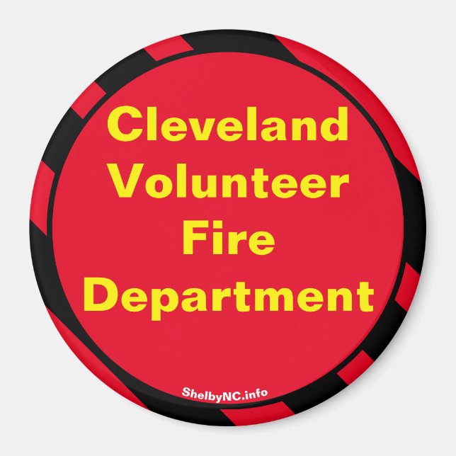 Imã Cleveland Volunteer Fire Department Magnet (Frente)
