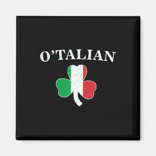 Imã Click O'talian Shamrock and Italy Flag Irish Rua P