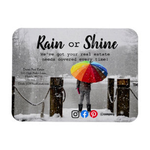 Ímã Clientes de chuva referência marketing imobiliário