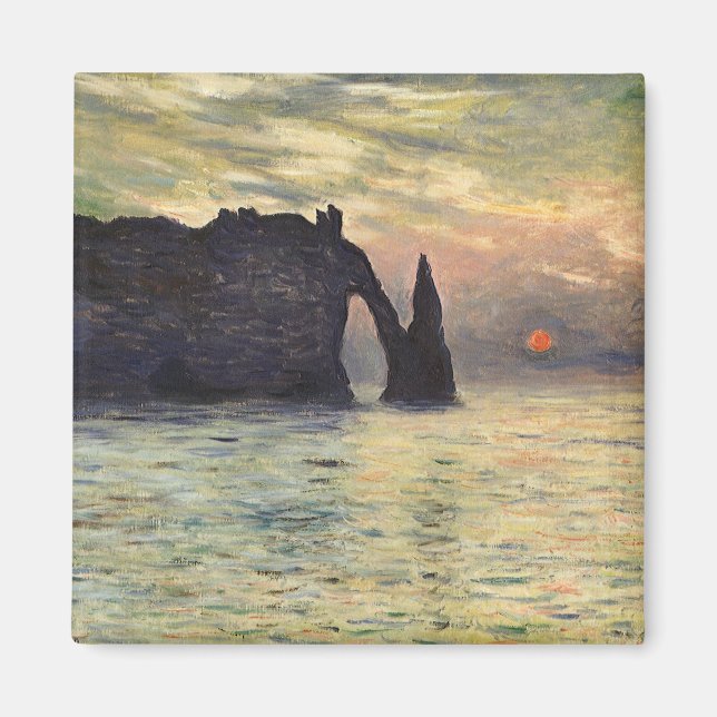 Imã Cliff Etretat, Sunset de Claude Monet (Frente)