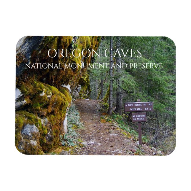Ímã Cliff Nature Trail Trailhead, Oregon Caves, Oregon (Horizontal)