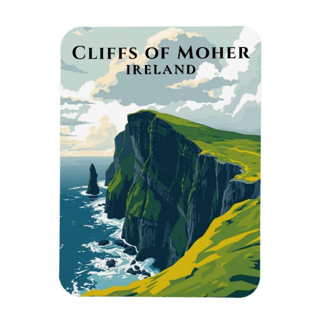 Ímã Cliff of Moher Ireland Iconic Irish Coast (Vertical)