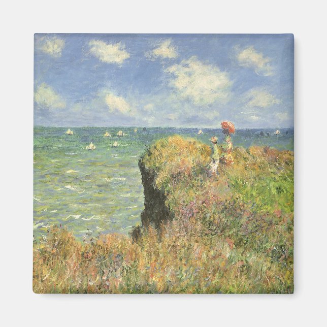 Imã Cliff Walk em Pourville por Claude Monet (Frente)