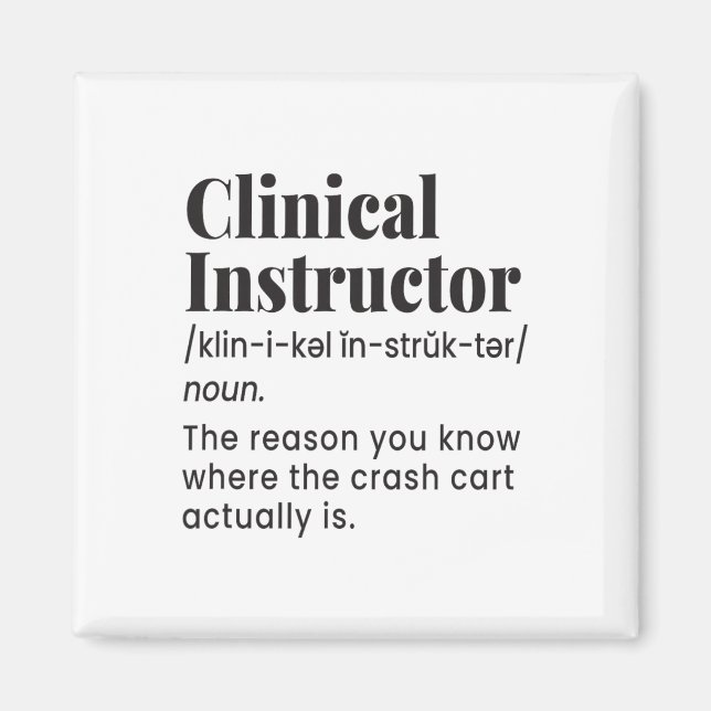Imã Clinical Instructor Nurse Teacher Funny Definition (Frente)