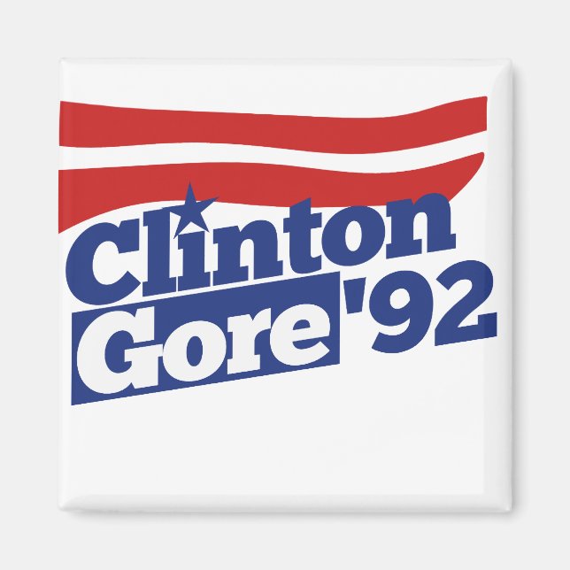 Imã Clinton Gore 92 - política retrô (Frente)