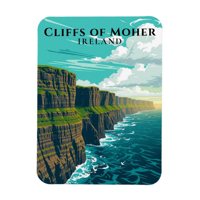 Ímã Clipes Cênicos de Souvenir Costeiro da Irlanda-Mãe (Vertical)