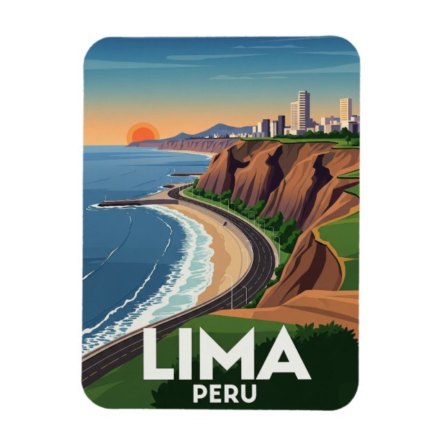 Ímã Clipes de Lima Peru Viagem (Vertical)
