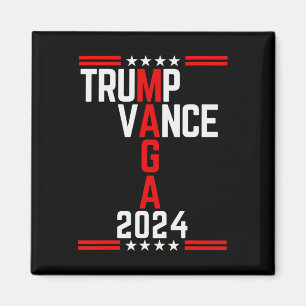 Imã Clique em Trump Vance 2024 Retro Stripe Trump Jd V