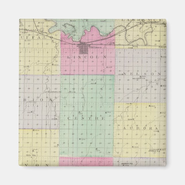 Imã Cloud County, Kansas (Frente)