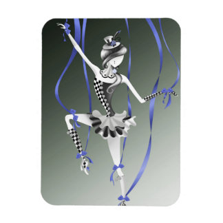 Ímã Clown Puppet Ballerina Blue Ribbon Fridge Magnet