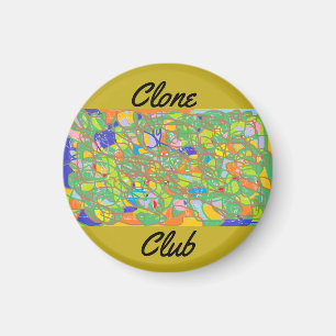 Imã clube abstrato do clone do preto órfão