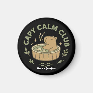 Imã Clube Calmo do Capy Clube Fofo Capivara Estética R