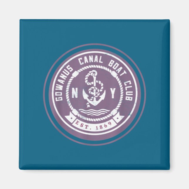 Imã Clube de Barco Gowanus C Engraçado Brooklyn Nova Y (Frente)