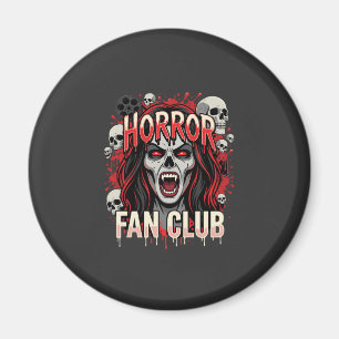Imã Clube de Fã de Terror de Halloween Caveira de Vamp