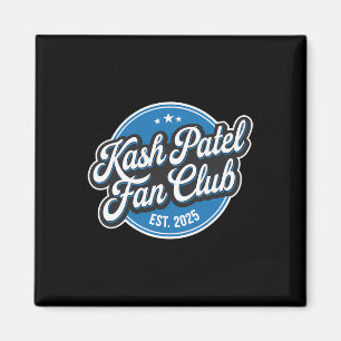 Imã Clube de Fãs de Kash Patel Est. 2025 Logotipo Retr