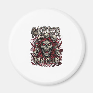 Imã Clube de Fãs de Terror Capuz Vermelho Caveira Grit