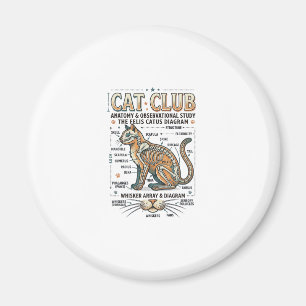 Imã Clube de Gatos Anatomia de Gato Diagrama Científic