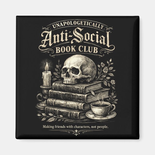 Imã Clube de leitura de introvertidos comediantes soci (Frente)