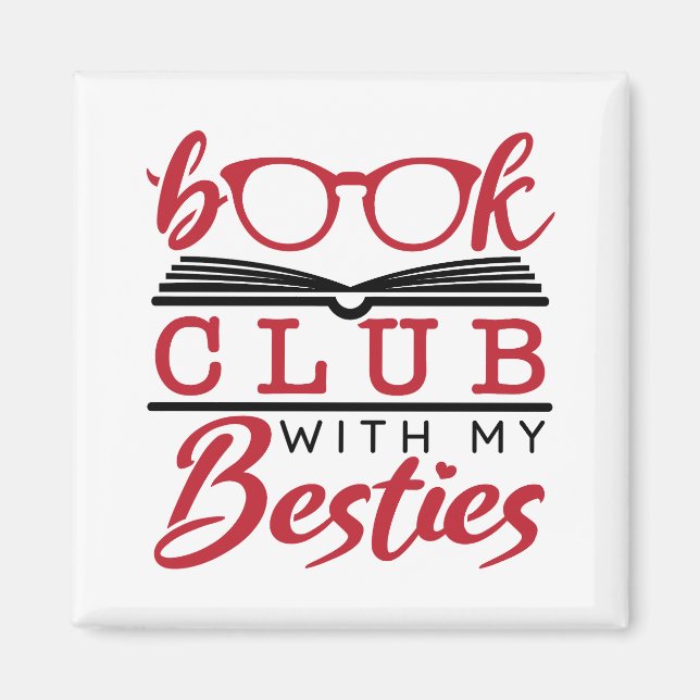 Imã Clube de Livro com Minhas Besties (Frente)