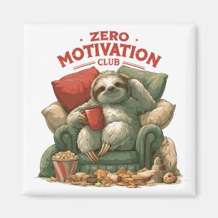 Imã Clube de Motivação Zero Preguiça Relaxando na Polt