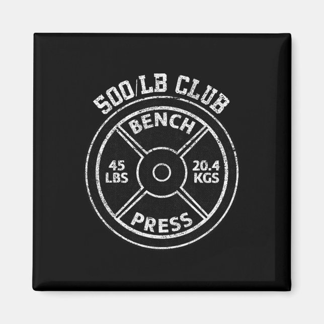 Imã Clube de Supino Reto de 500 Libras Academia Levant (Frente)