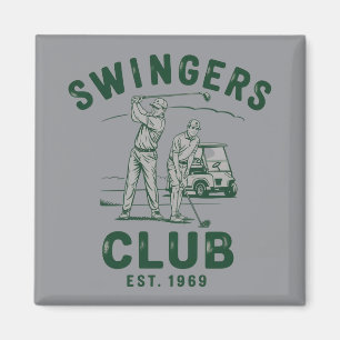 Imã Clube de Swingers Engraçado Sarcástico Golfe Golfi