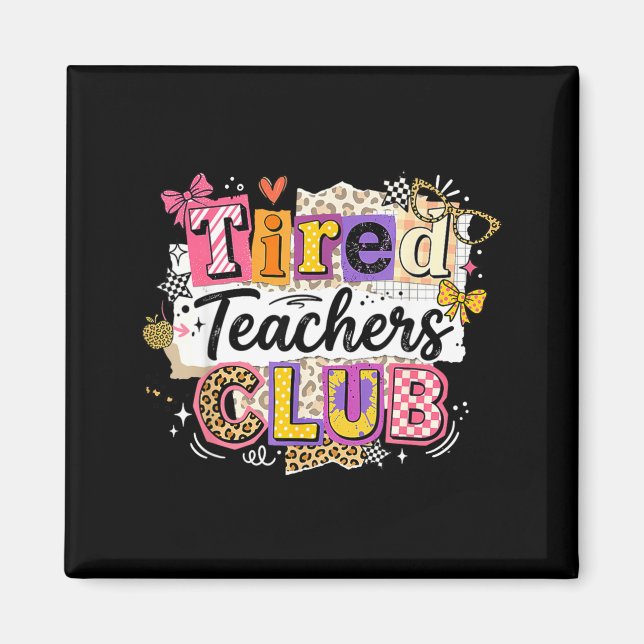 Imã Clube de Verão de Professores Cansados Professor E (Frente)