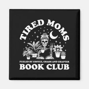 Imã Clube do livro de mães cansadas esqueleto lendo li