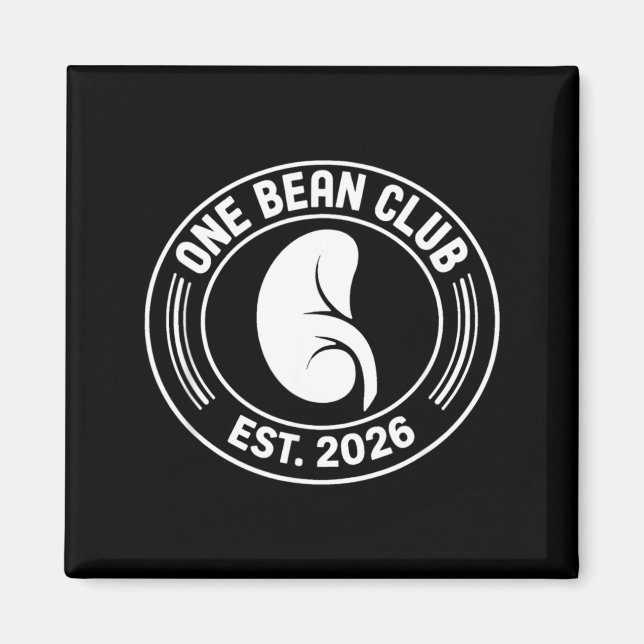 Imã Clube One Bean 2026 Transplante de Doador de Rim (Frente)