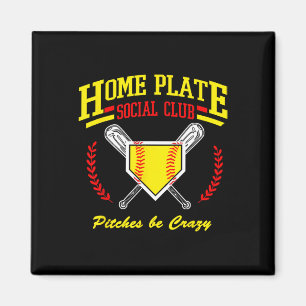 Imã Clube Social da Placa do Softbol para Mães da Linh