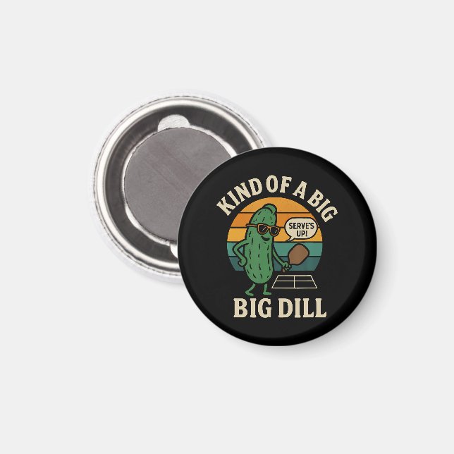 Imã Clube Social de Pickleball Engraçado Big Dill (Front/Back)
