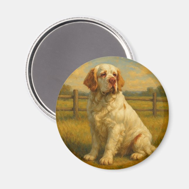 Imã Clumber Spaniel (Front/Back)
