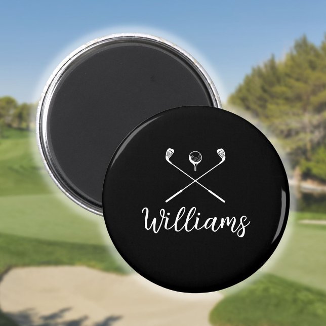 Imã Clusters de Golfe de Nome de Script Personalizado (Custom Script Name Golf Clubs Magnet)