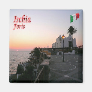 Imã CMP081 ISCHIA, Forio em Sunset, Itália, frigorífic