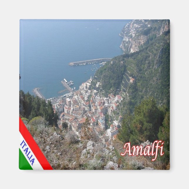 Imã CMP135 AMALFI, Aerial View, Itália, Fridge (Frente)