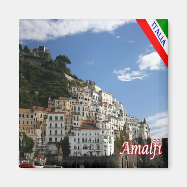 Imã CMP142 AMALFI, Panorama, Itália, frigorífico (Frente)