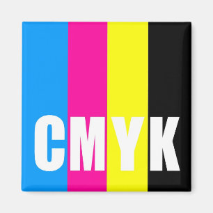 Imã CMYK - ímã quadrado