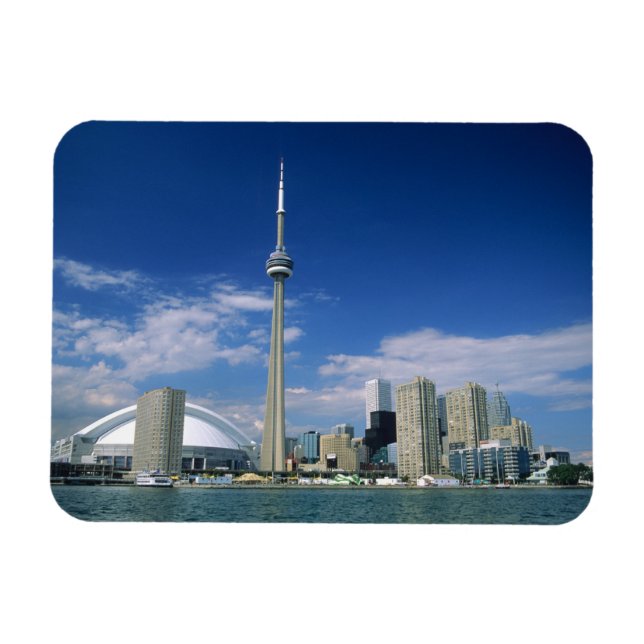 Ímã CN Tower e Skydome em Toronto, Ontário, (Horizontal)