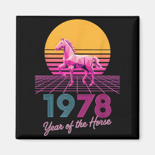 Imã Cny 1978 Ano do Cavalo Fortune Lady Lunar Ridi