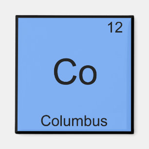 Imã Co - Columbus Ohio - Símbolo de Elemento Químico