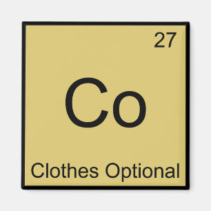 Imã Co - Roupas Símbolo de Elemento de Química Opcio