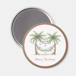 Imã Coastal Christmas Palm Trees With Hammock
