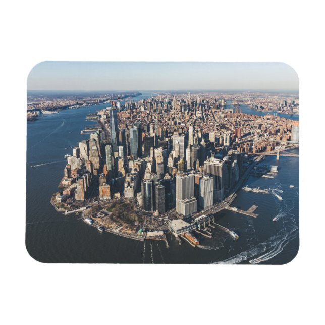 Ímã Coastline | Manhattan, Nova Iorque (Horizontal)