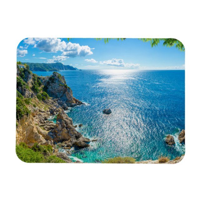 Ímã Coastline | Palaiokastritsa, Corfu, Grécia (Horizontal)