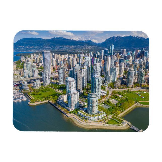 Ímã Coastline | Vancouver, Colúmbia Britânica, Canadá (Horizontal)