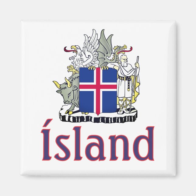 Imã Coat of Arms of Iceland (Frente)