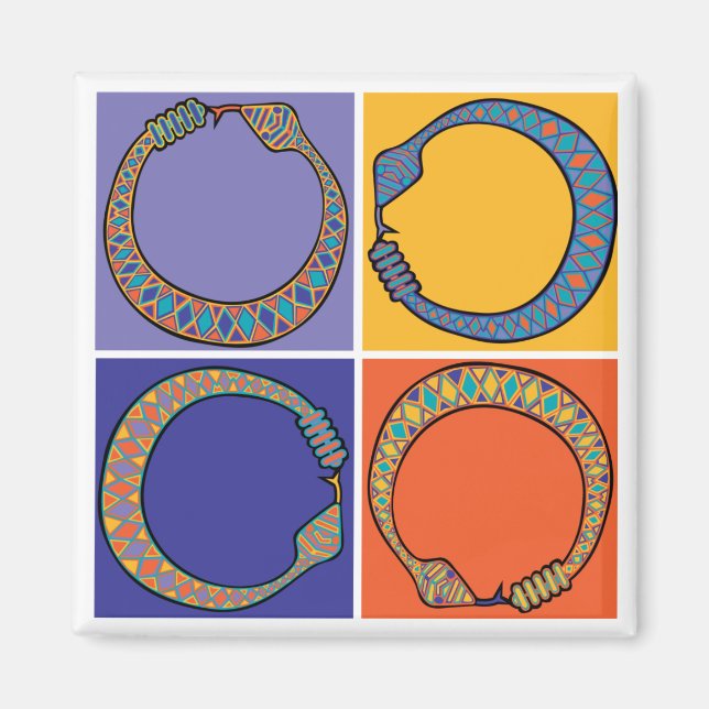 Imã Cobra azul Ourboros (Frente)