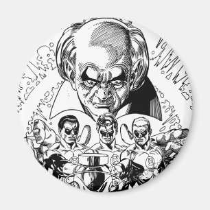 Imã Cobrir cómico de três lanternas verdes, preto e