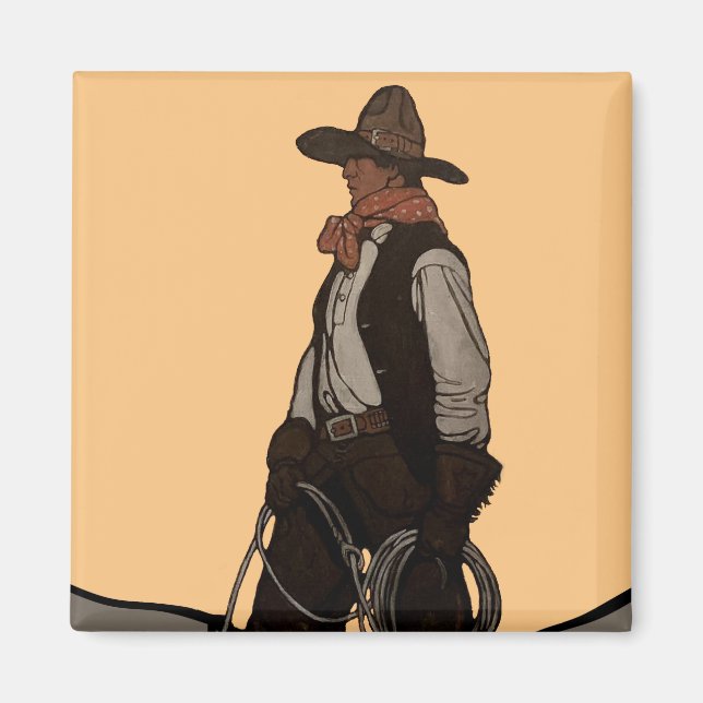 Imã Cobrir da revista Cowboy pelo NC Wyeth (Frente)