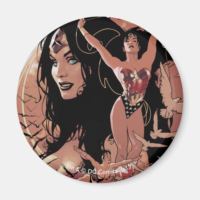 Imã Cobrir de banda desenhada da Mulher Maravilha nº 1 (Frente)